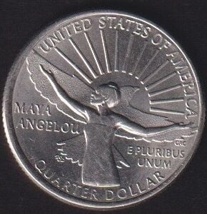 Amerika Çeyrek Dolar 2022 P  Hatıra Maya Angelou
