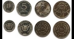 Burundi 4 Adet Çil Madeni Para Seti, 1 5 10 50 Frank 1980 2011