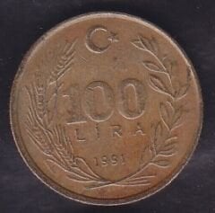 1991 Yılı 100 Lira