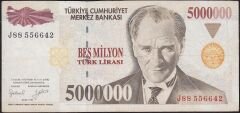 7.Emisyon 5 000 000 Lira J88 556642 Çok Temiz