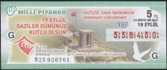2015 19 Eylül Çeyrek Bilet - G Serisi