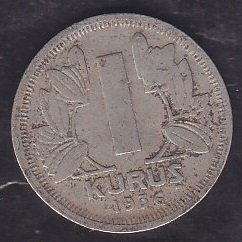 1936 YILI 1 KURUŞ eski para mezat