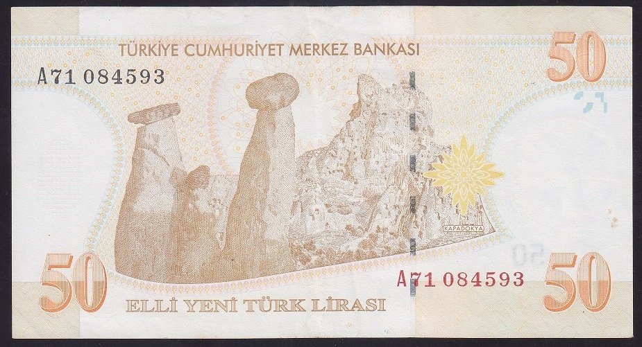 8.EMİSYON 50 YTL A71 084593 ÇÇT ÇİLALTI
