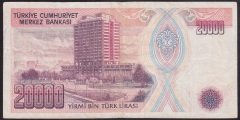 7.EMİSYON 1.TERTİP 20000 LİRA B61 032763 ÇOK TEMİZ