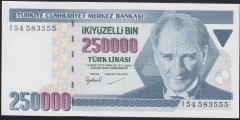 7.EMİSYON 3.TERTİP 250000 LİRA I54 583555 ÇİL