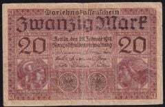 Almanya 20 Mark 1918 Çok Temiz