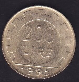 İtalya 200 Liret 1995