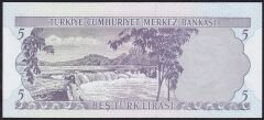 6.Emisyon 1.Tertip 5 Lira C87 437637 Çil