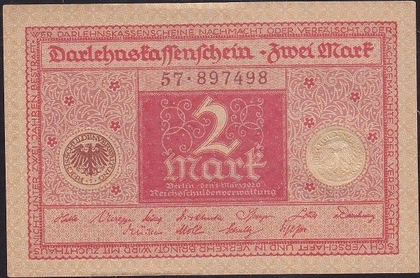 Almanya 2 Mark 1920 Çil