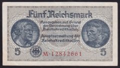 ALMANYA 5 REİCHSMARK 1940-45 ÇOK ÇOK TEMİZ