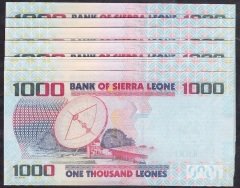 SİERRA LEONE 1000 LEONES 2010 - 10 ADET SERİ TAKİPLİ ÇİL eski para