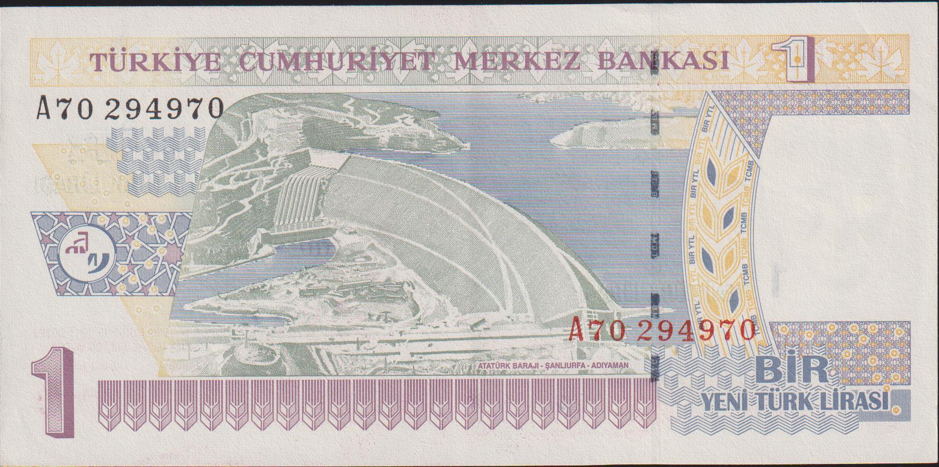 8.Emisyon 1 Ytl A70 294970 Çilaltı