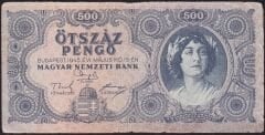 Macaristan 500 Pengo 1945 Temiz