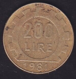 İtalya 200 Liret 1981