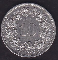İsviçre 10 Rappen 1982
