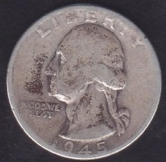 Amerika Çeyrek Dolar 1945 Gümüş
