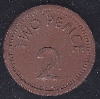 TWO PENCE PLASTİK JETON eski para değerleri