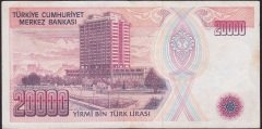 7.EMİSYON 1.TERTİP 20000 LİRA B66 012386 ÇOK TEMİZ