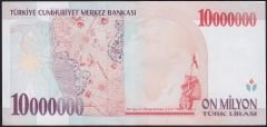 7.Emisyon 10 000 000 Lira E34 061490 Ççt Çilaltı