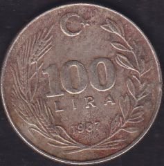 1987 Yılı 100 Lira Bakır Nikel