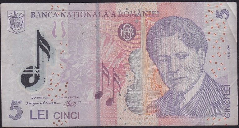 ROMANYA 5 LEİ 2005 ÇOK TEMİZ  POLYMER eski paralar nereye satılır