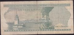 6.Emisyon 1.Tertip 10 Lira B22 089895 Temiz