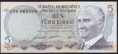 6.Emisyon 1.Tertip 5 Lira C26 065008 Çilaltı