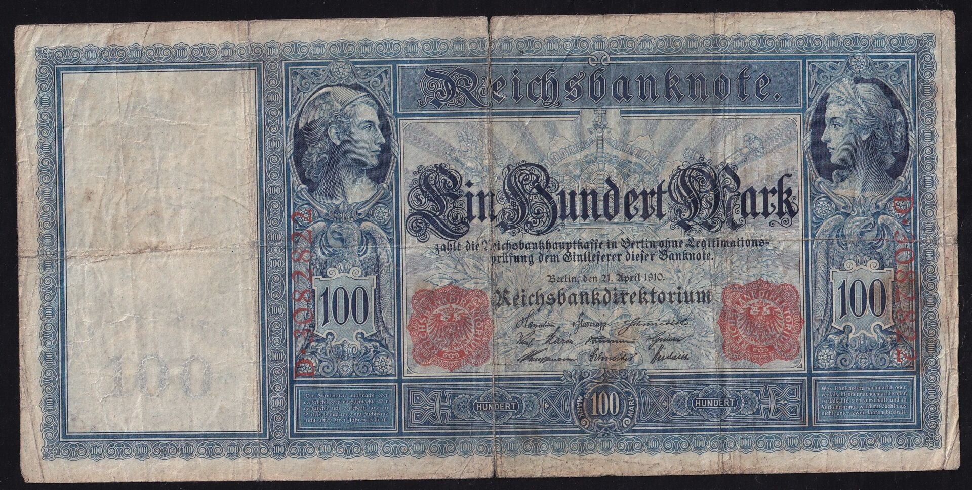 Almanya 100 Mark 1910 Temiz