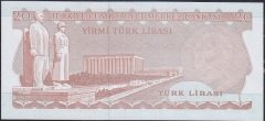 6.Emisyon 3.Tertip 20 Lira H15 224913 Çil