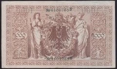 ALMANYA 1000 MARK 1910 ÇOK ÇOK TEMİZ + eski kağıt para değerleri
