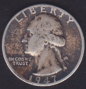Amerika Çeyrek Dolar 1947 Gümüş