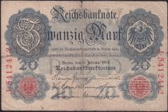 ALMANYA 20 MARK 1914 TEMİZ + eski para satan dükkanlar
