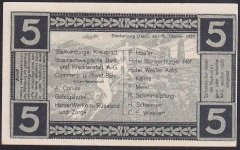ALMANYA 5 PFENNİNG NOTGELD 1920 ÇİL