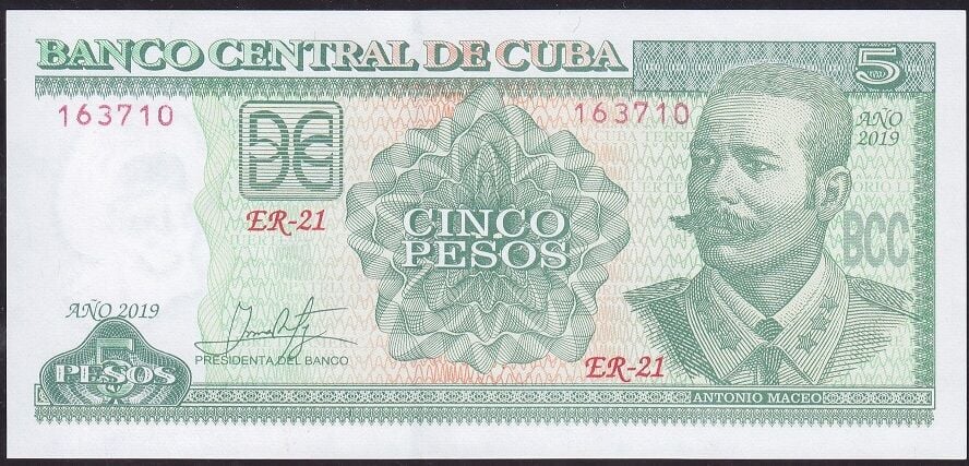 Küba 5 Pesos 2019 Çilaltı Çil