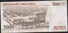 7.Emisyon 5 000 000 Lira K25 895692 Çok Temiz+