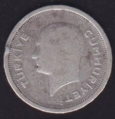 1935 Yılı 25 Kuruş Gümüş
