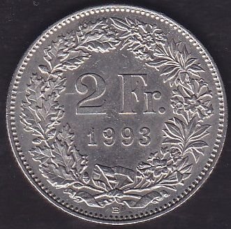 İsviçre 2 Frank 1993