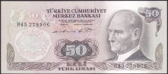 6.Emisyon 1.Tertip 50 Lira H45 278906 Çilaltı