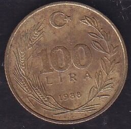 1988 Yılı 100 Lira Prinç