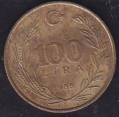 1988 Yılı 100 Lira Prinç