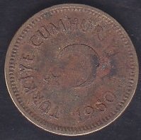 1950 YILI 5 KURUŞ TEMİZ