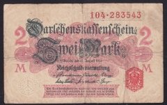 ALMANYA 2 MARK 1914 TEMİZ