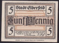 ALMANYA 5 PFENNİNG NOTGELD 1920 ÇİL
