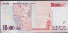 7.Emisyon 10 000 000 Lira E31 895289 Çok Temiz+