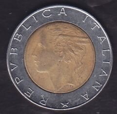 İtalya 500 Liret 1989