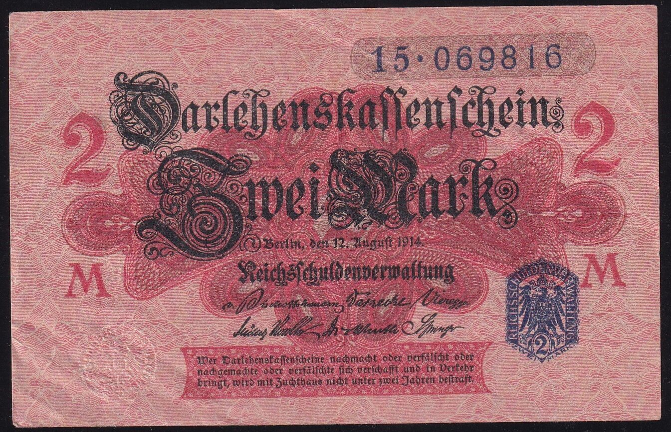 Almanya 2 Mark 1914 Çok Çok Temiz