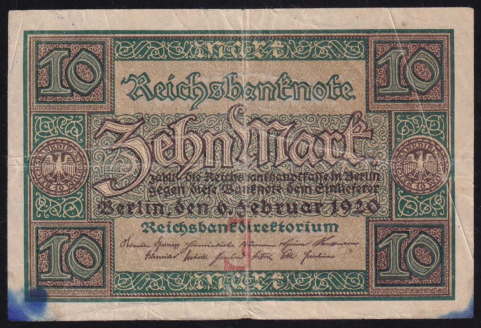 Almanya 10 Mark 1920 Çok Temiz