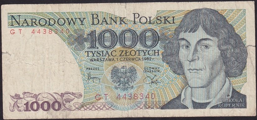 POLONYA 1000 ZLOTY 1982 TEMİZ