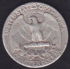 Amerika Çeyrek Dolar 1953D Gümüş