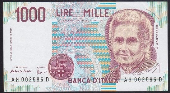 İTALYA 1000 LİRE 1990 ÇİLALTI ÇİL eski para mezat
